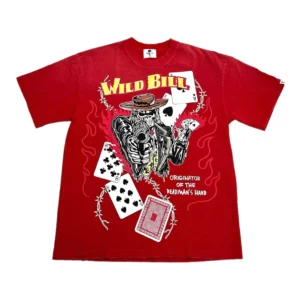 Warren Lotas Wild Bill Short Sleeve Tee Shirt Red Pre Owned