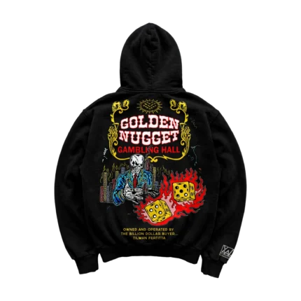 Golden Nugget Zip Up Hoodie – Black