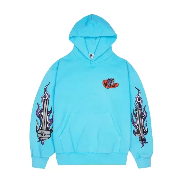 Warren Lotas Blue Broken Heart Reaper Hoodie Warren Lotas Blue Broken Heart Reaper Hoodie